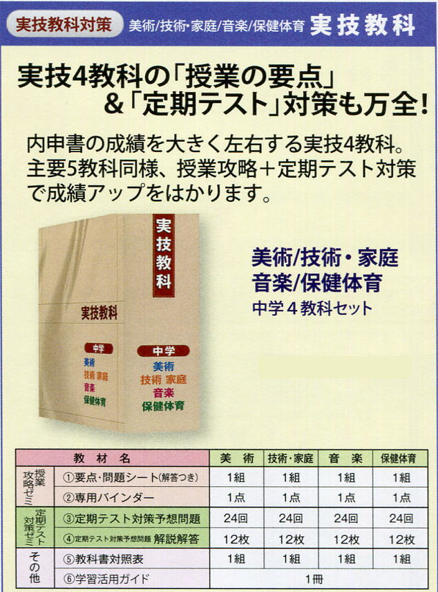 マイティｰナビ実技教科（美術・技術家庭・音楽・保健体育）